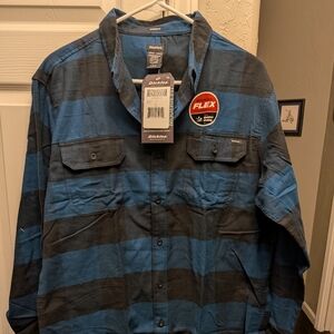 Dickies Blue and Black Plaid Shirt